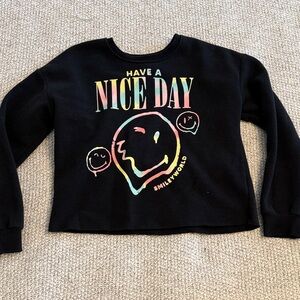 Black Kids Sweatshirt with Colorful Design